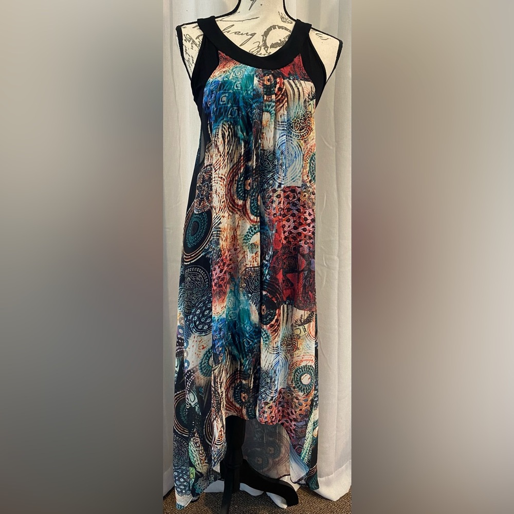 LINEA DOMANI Multicolor Sleeveless Maxi Dress small